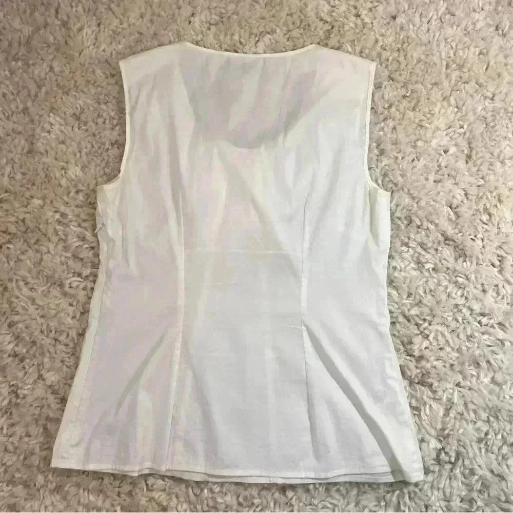 Halogen White Ruffle Top - Size XS - Picture 10 of 13